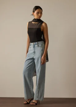 Parker Panelled Straight Leg Jeans
