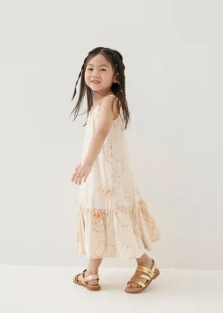 Pepita Embroidered Trapeze Midaxi Dress in Rekindled Blooms