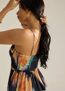 Peplum Camisole in Summer Haze