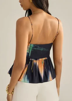 Peplum Camisole in Summer Haze