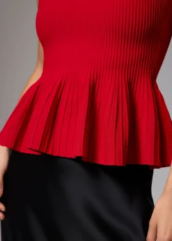 Peplum Knit Camisole Top