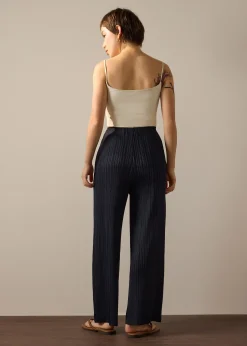 PETITE Leggy™ Liv Elastic Plisse Straight Leg Pants