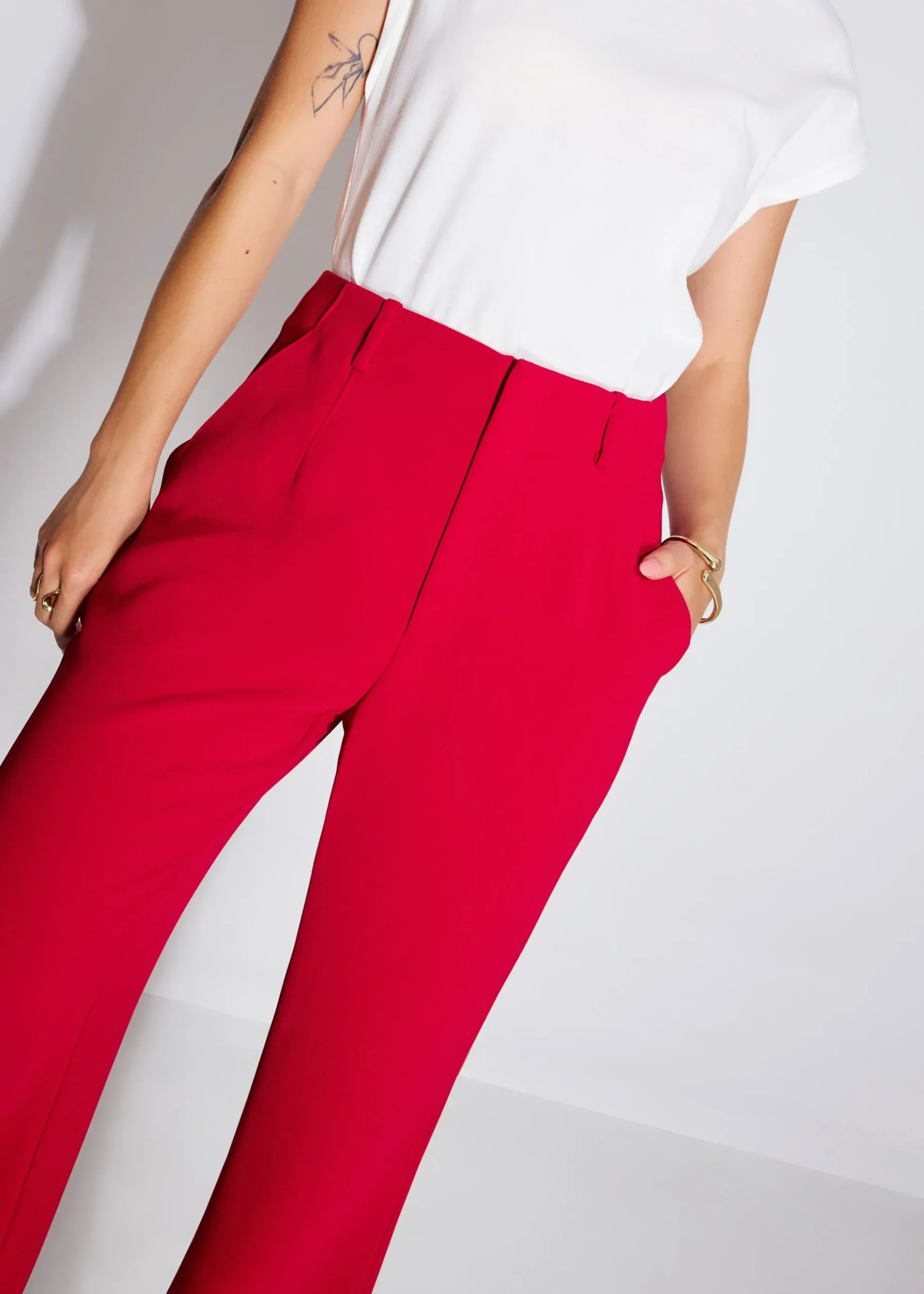PETITE Leggy™ Pvara Crepe Kick Flare Pants