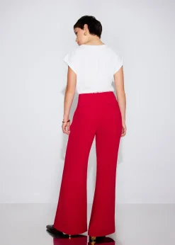PETITE Leggy™ Pvara Crepe Kick Flare Pants