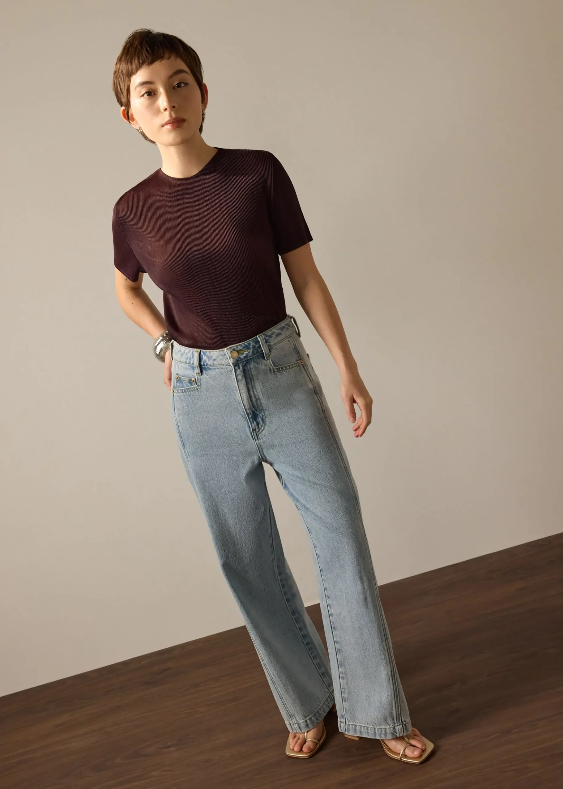 PETITE Parker Panelled Straight Leg Jeans