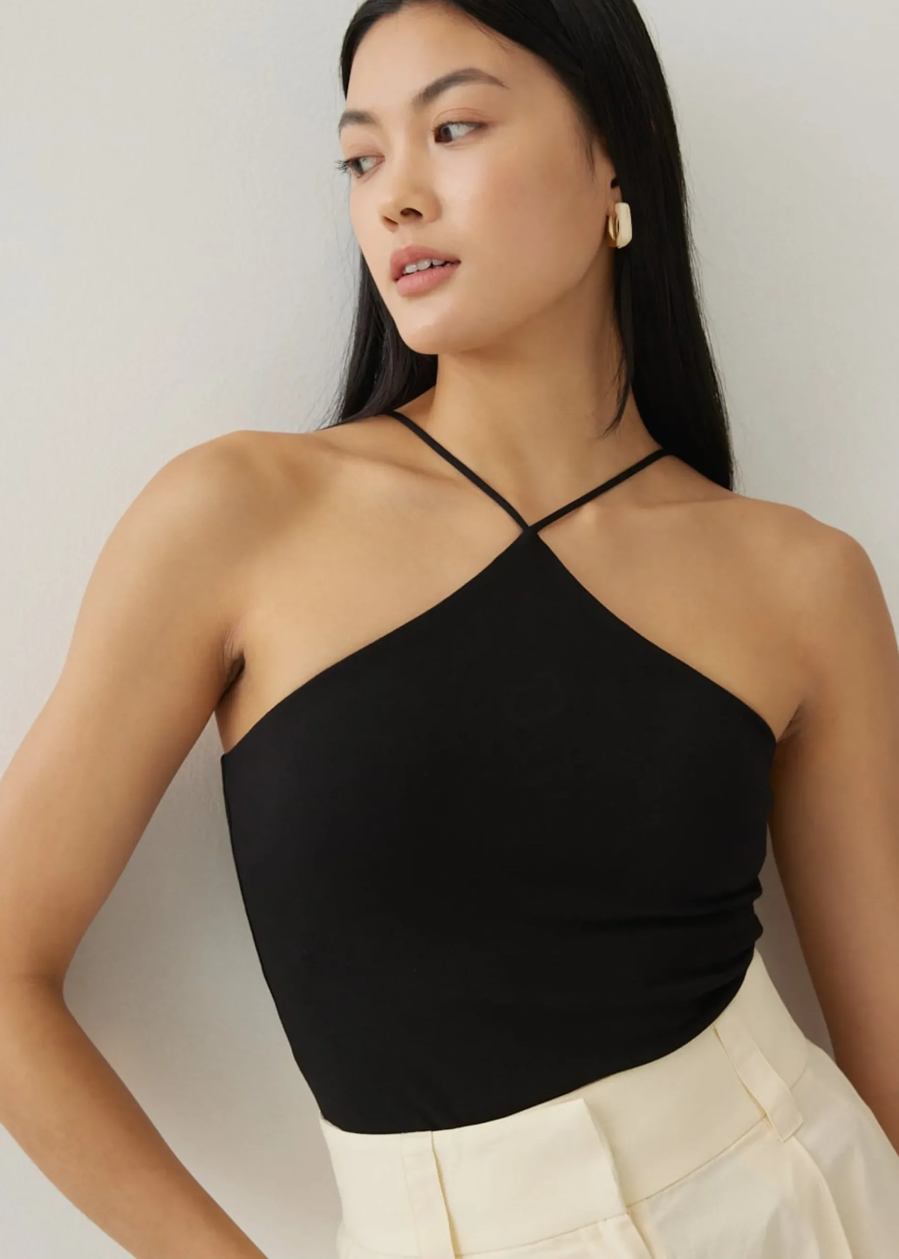 Petra Padded Jersey Halter Top