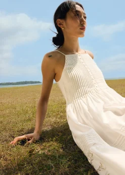 Pintuck Trapeze Dress
