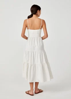 Pixie Padded Tiered Maxi Dress