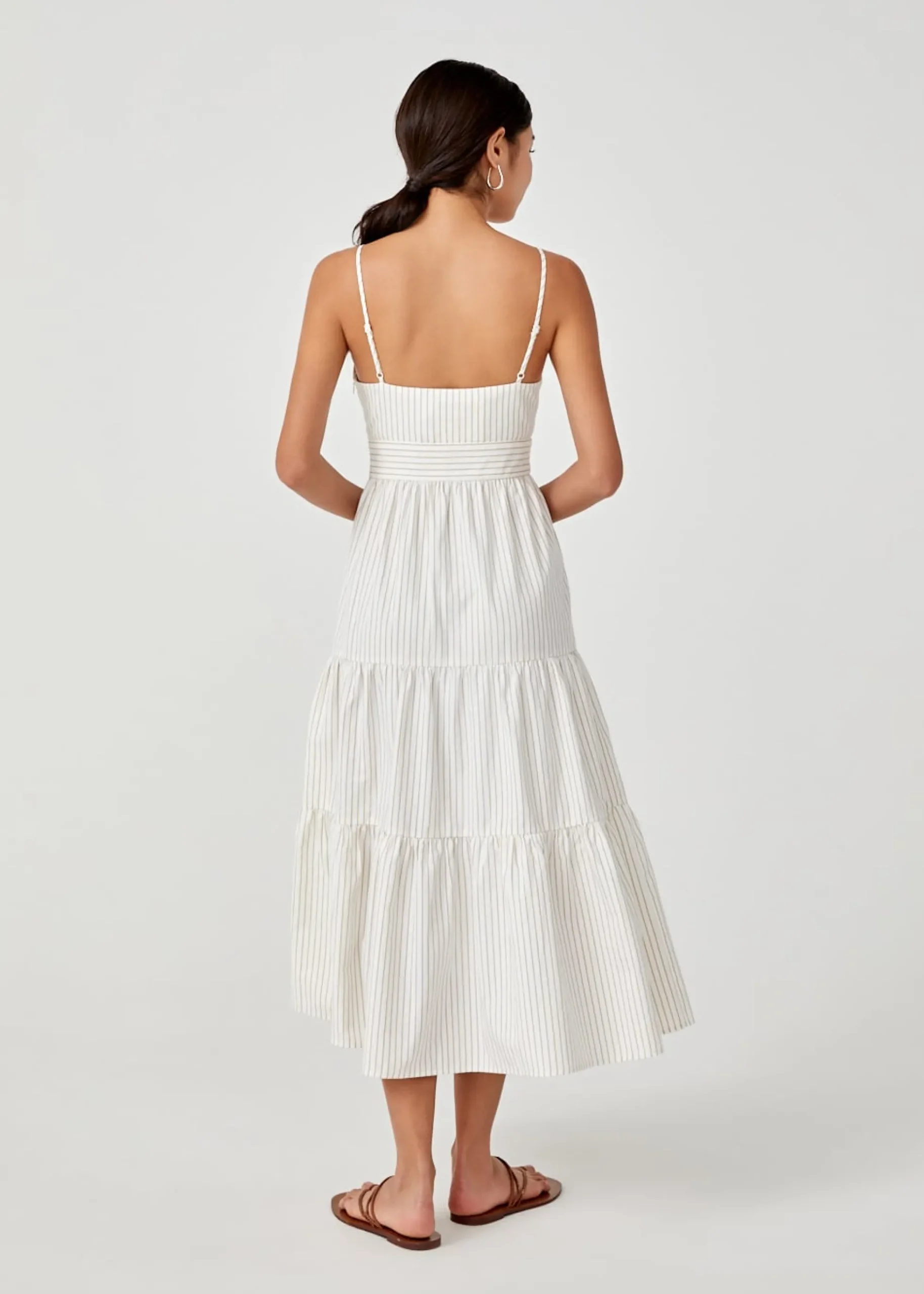 Pixie Padded Tiered Maxi Dress