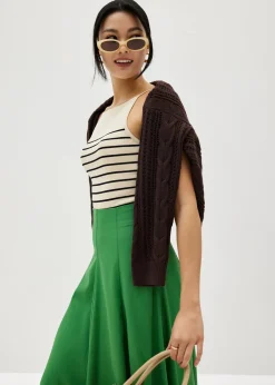 Poleen Striped Knit Tank Top