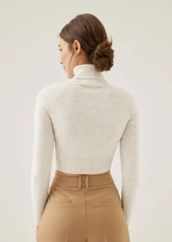 Porshe Knit Turtleneck Crop Top
