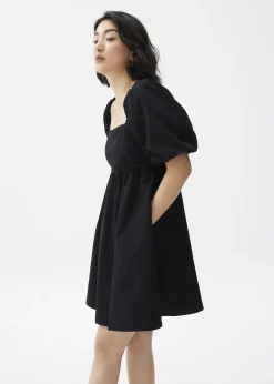 Puff Sleeve Babydoll Mini Dress