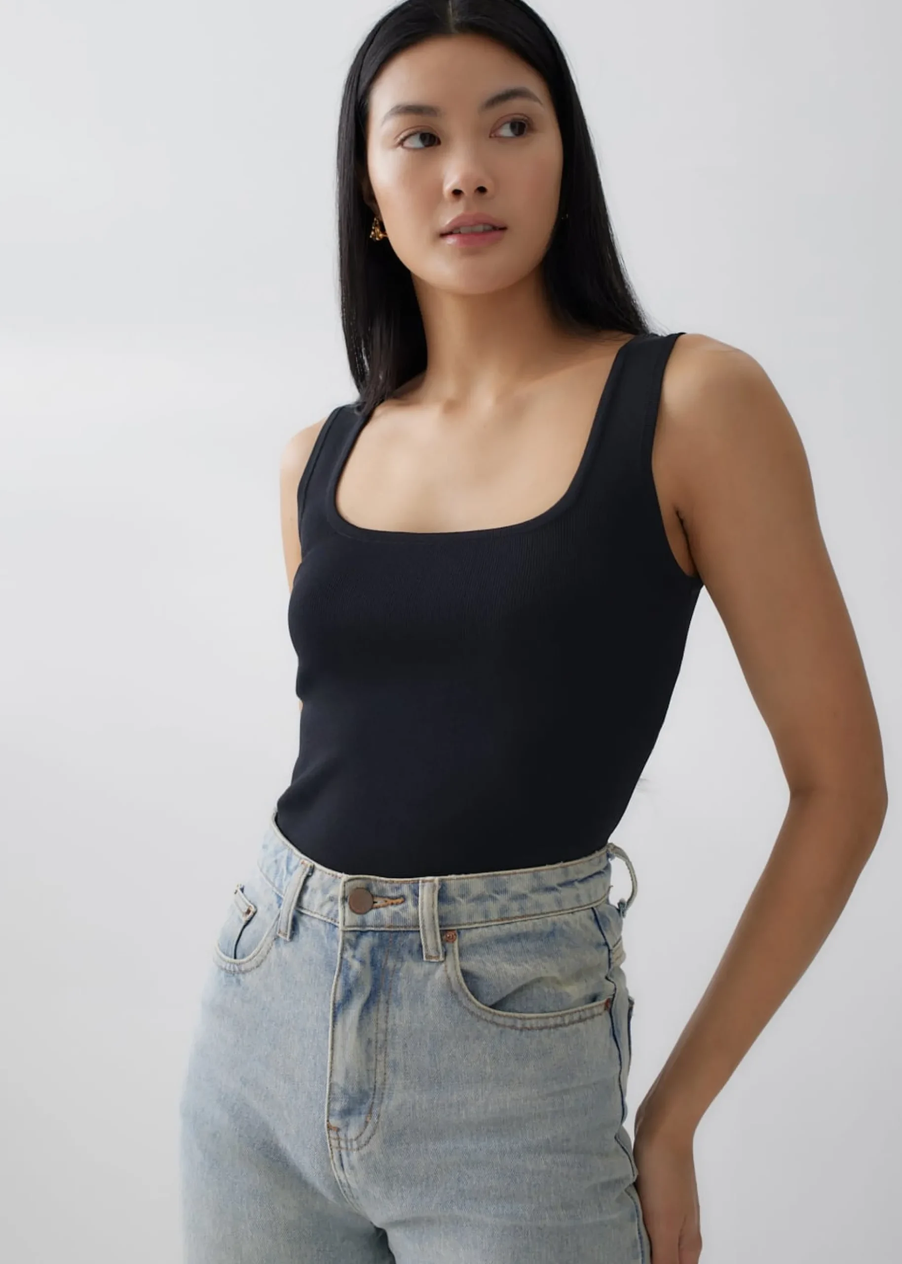 Quincy Square Neck Knit Tank