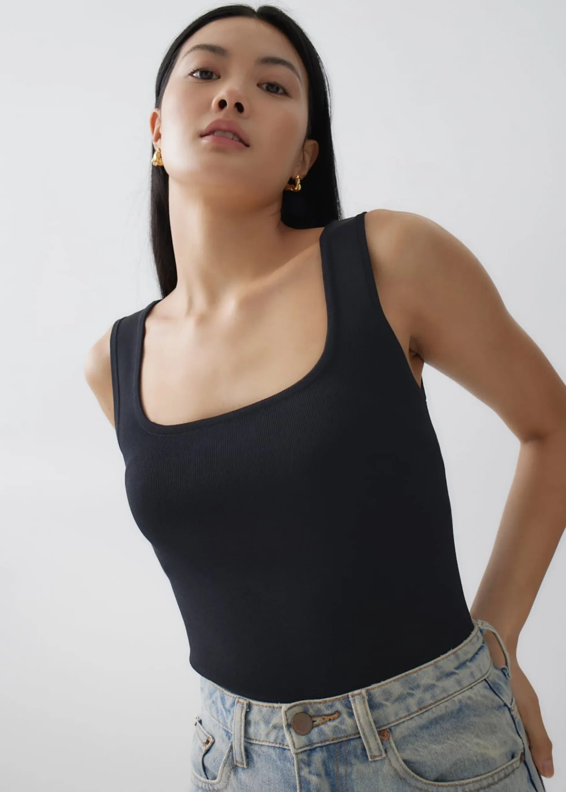 Quincy Square Neck Knit Tank