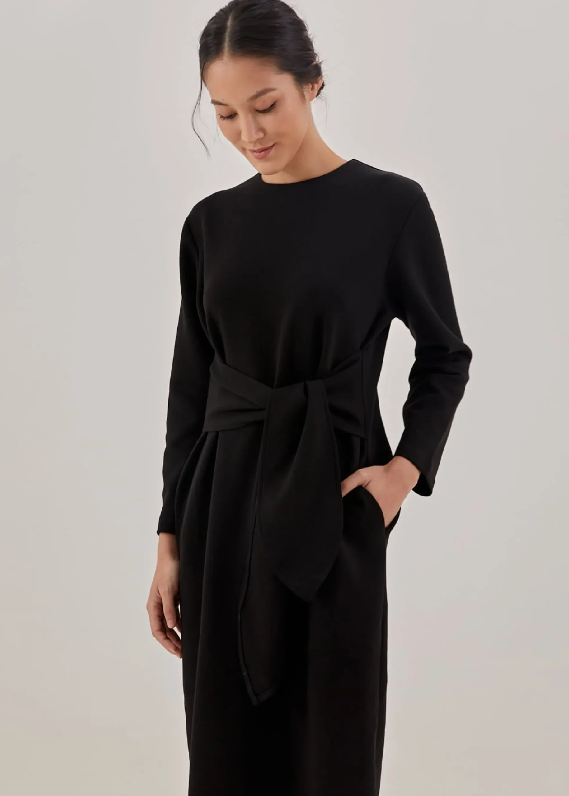 Rachelle Sash Column Midi Dress