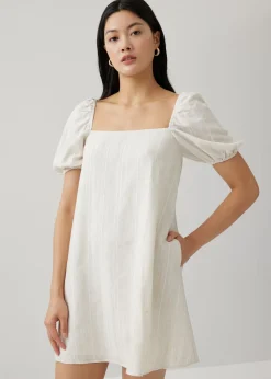 Raiza Striped Linen Shift Dress
