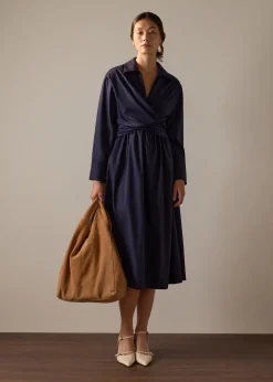 Rama RuchedReady® Poplin Fit & Flare Dress