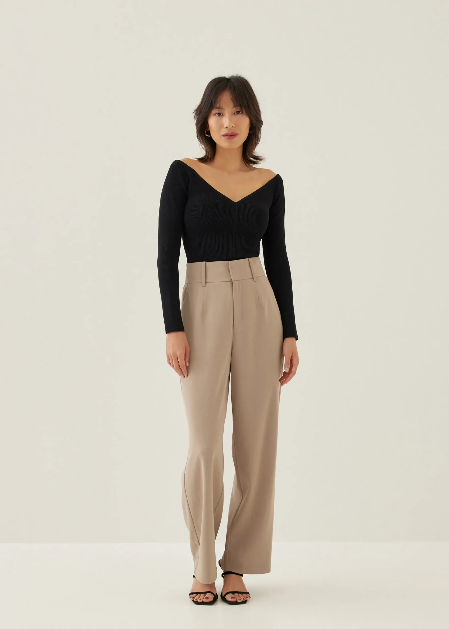 Rayla Fitted Off Shoulder Knit Top