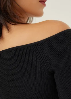 Rayla Fitted Off Shoulder Knit Top