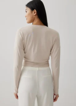 Rebekah Cupro Knotted Crop Top