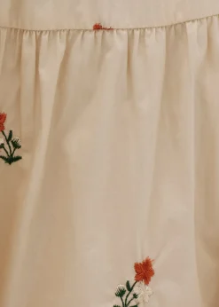Reece Padded Embroidered Midi Dress