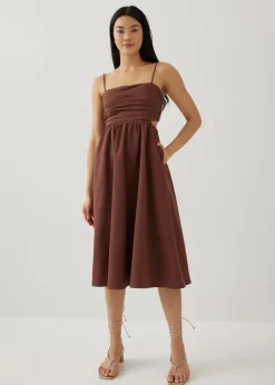 Reeva Padded Ruched Fit & Flare Dress