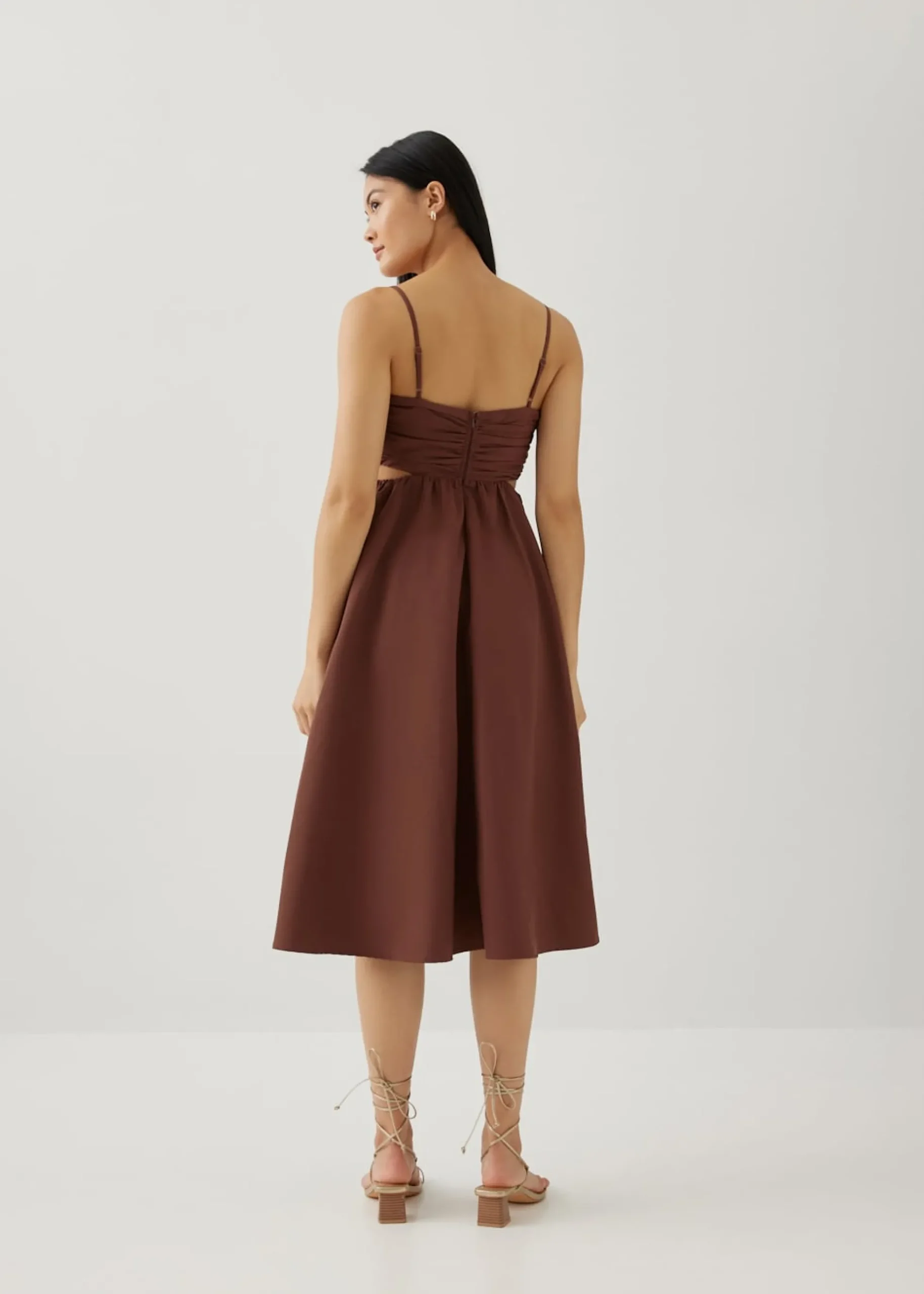 Reeva Padded Ruched Fit & Flare Dress
