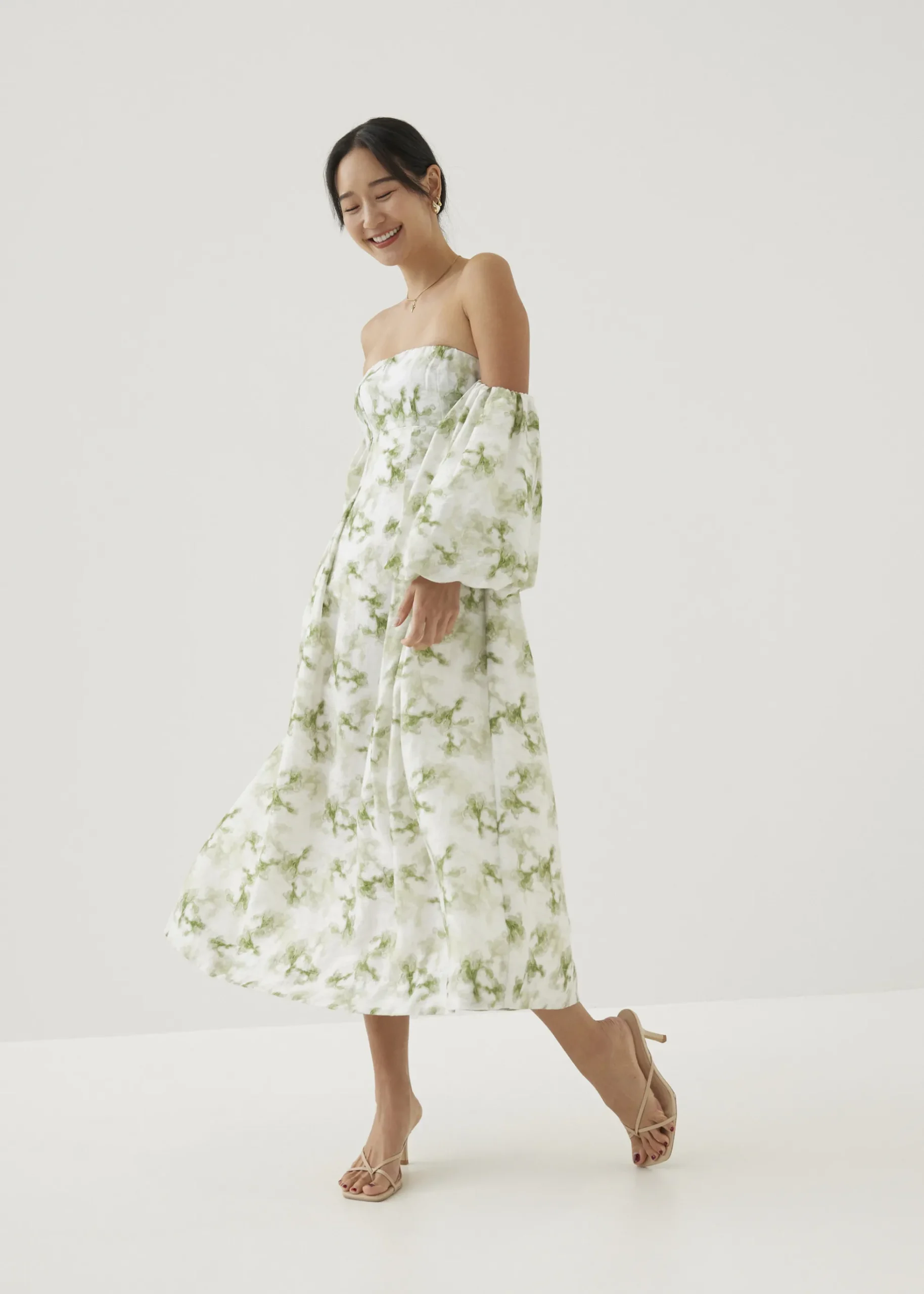 Rei Fit and Flare Midaxi Dress in Heirloom Botanicals