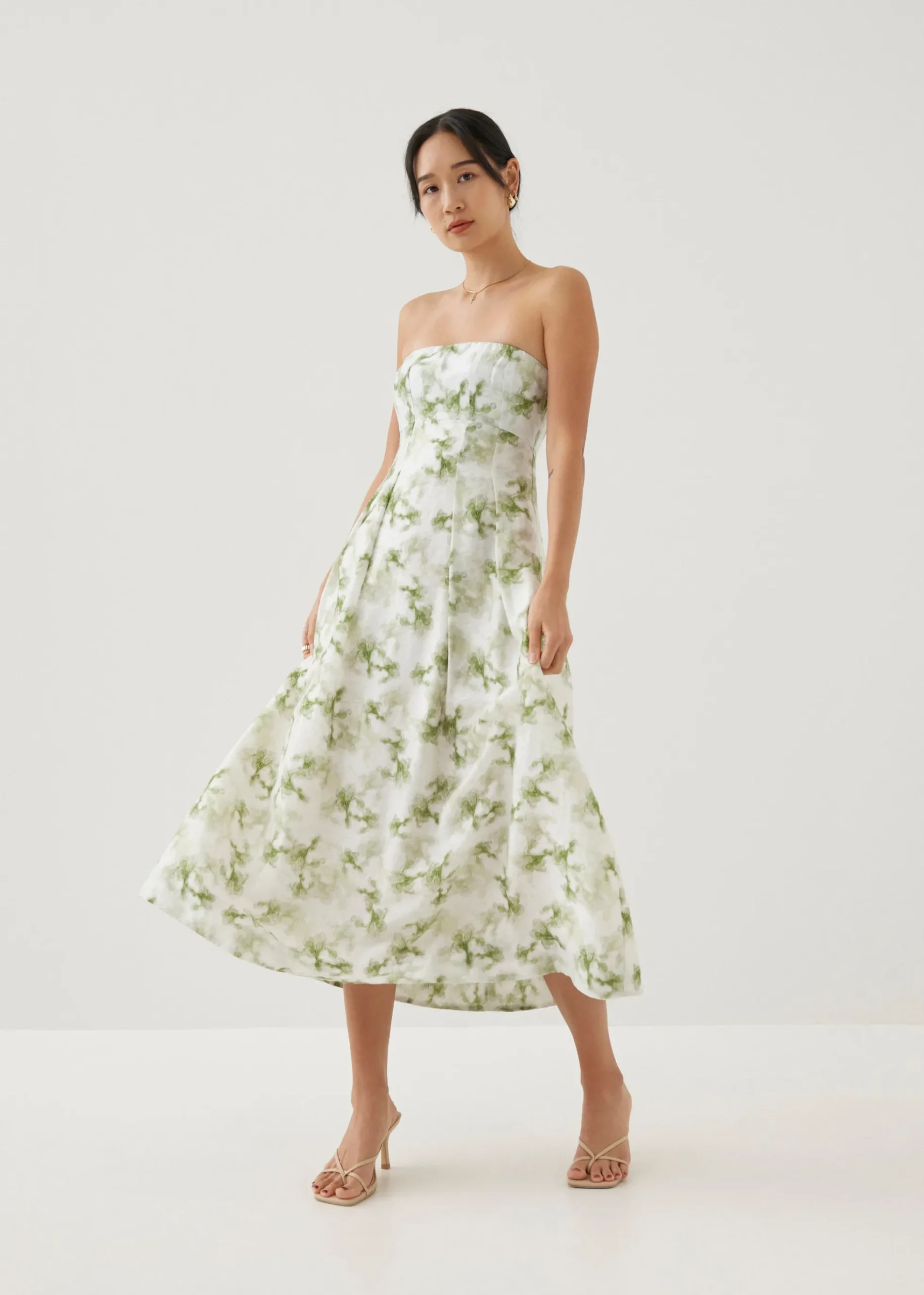 Rei Fit and Flare Midaxi Dress in Heirloom Botanicals