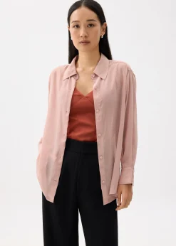 Relaxed Crinkled Collared Shirt