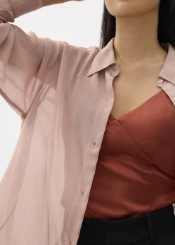 Relaxed Crinkled Collared Shirt
