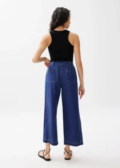 Relaxed Denim Wide Leg Jeans