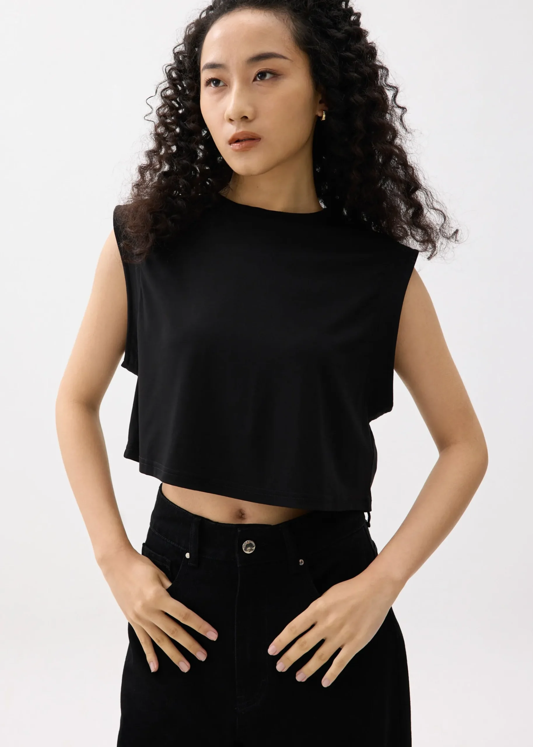 Relaxed Jersey Crop Muscle Tee