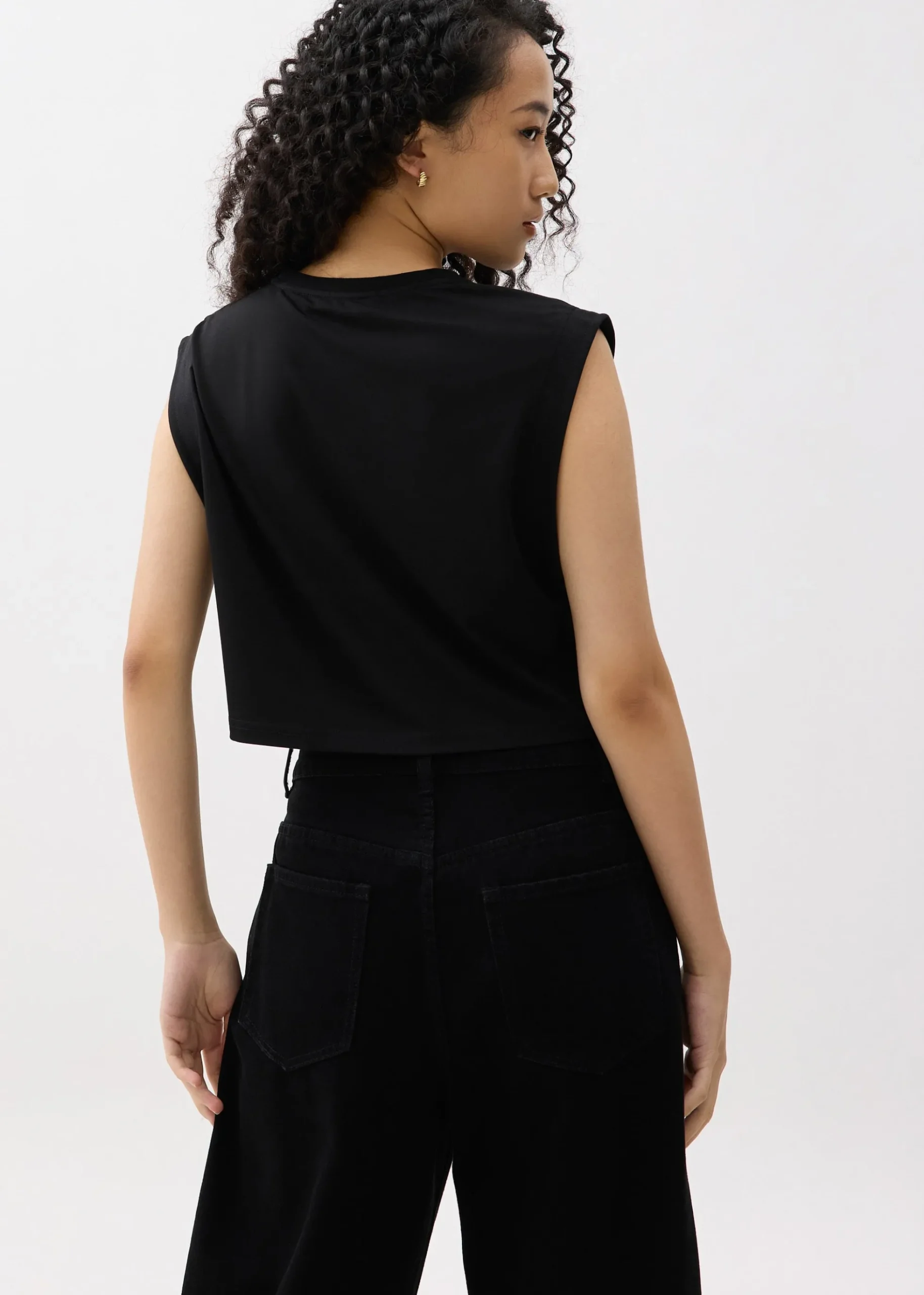 Relaxed Jersey Crop Muscle Tee