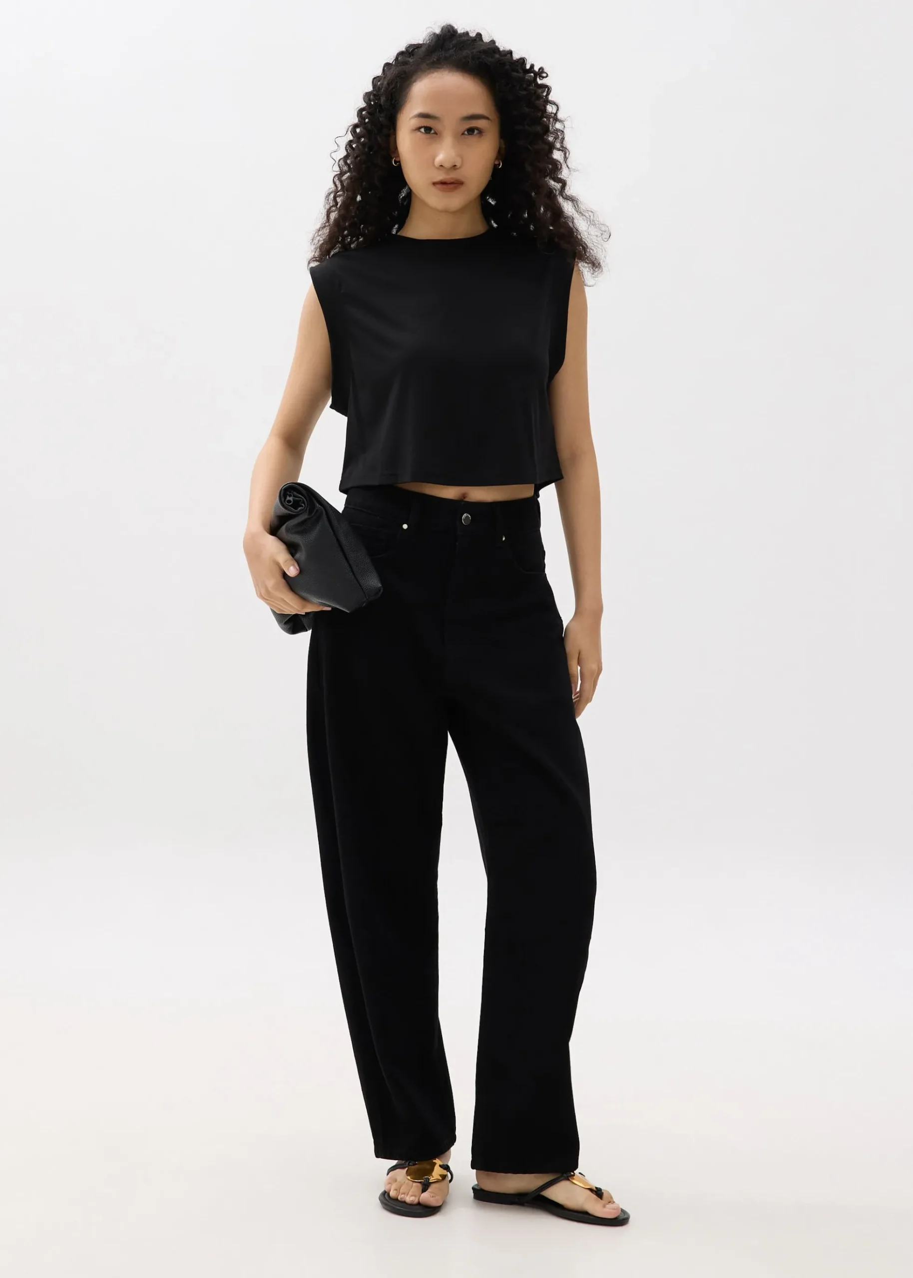 Relaxed Jersey Crop Muscle Tee