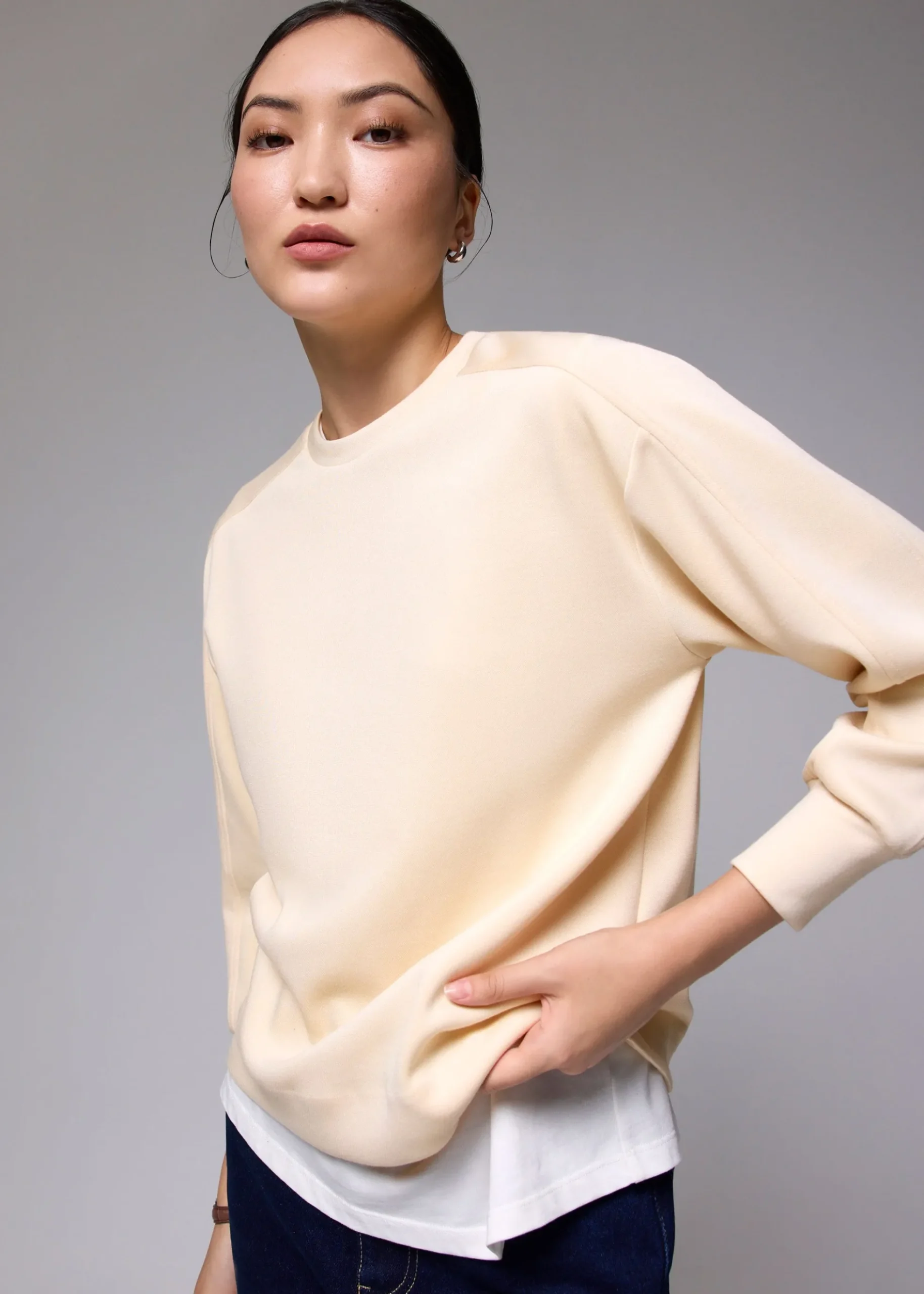 Relaxed Jersey Long Sleeve Top