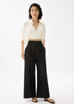 Relaxed Lace Collared Shirt