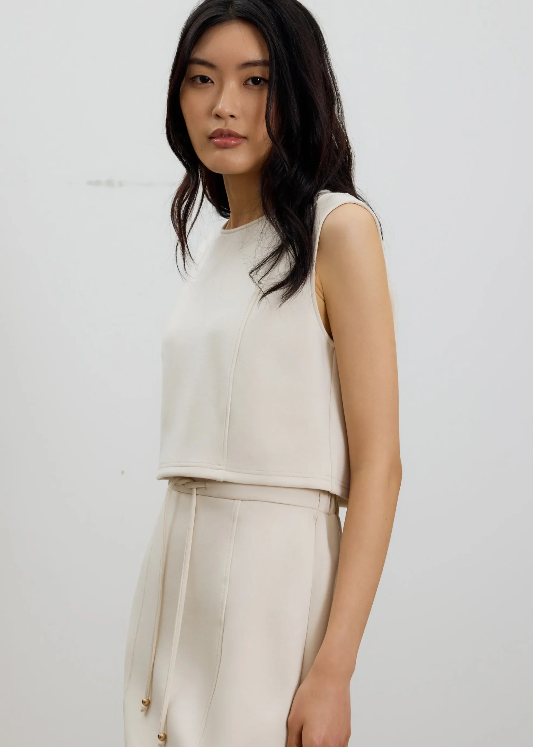 Relaxed Neoprene Crop Tee