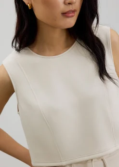 Relaxed Neoprene Crop Tee