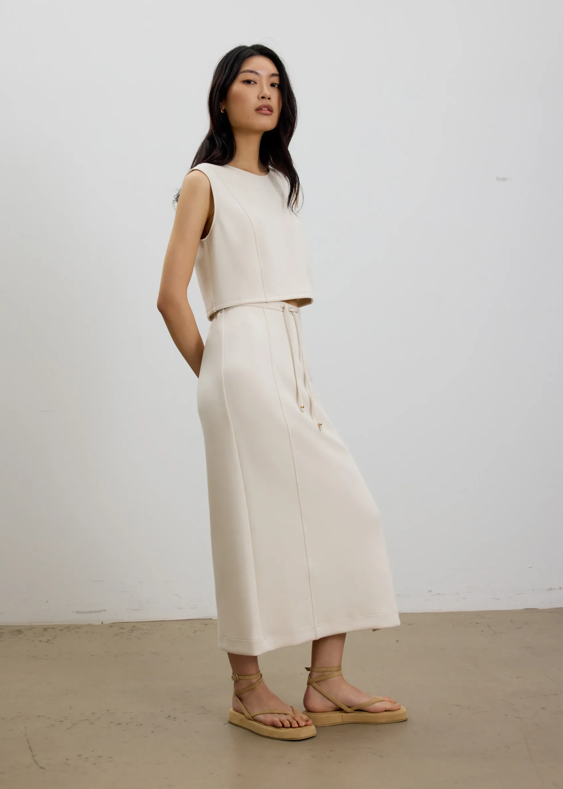 Relaxed Neoprene Crop Tee