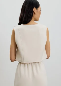 Relaxed Neoprene Crop Tee