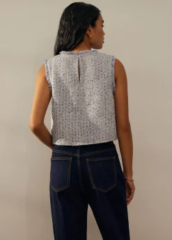 Relaxed Tweed Boxy Shell Top