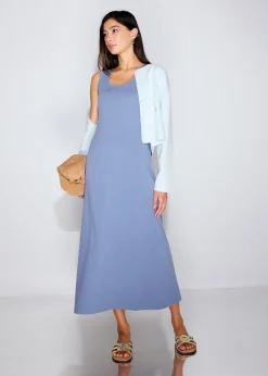 Reversible Knit Column Midaxi Dress