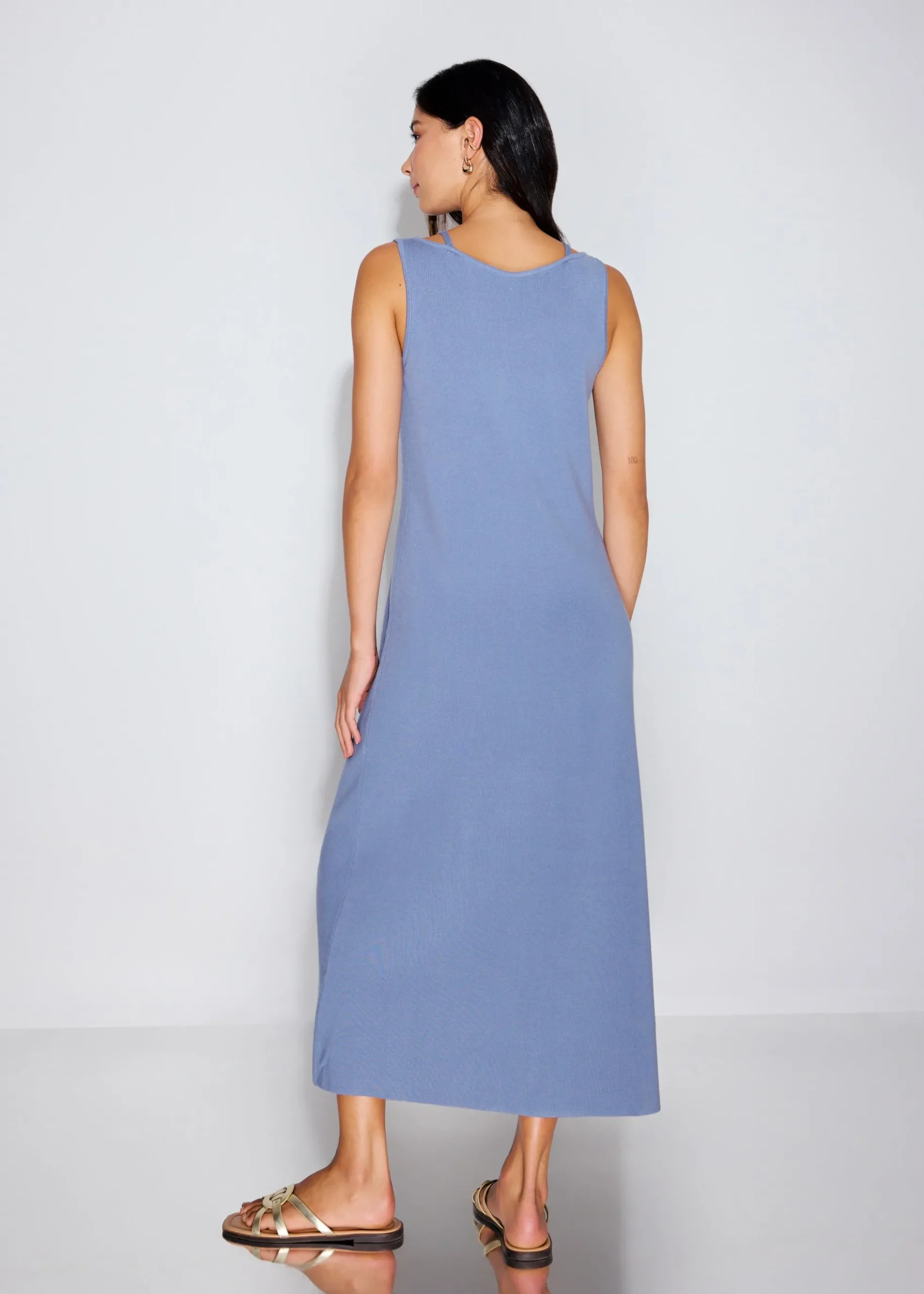 Reversible Knit Column Midaxi Dress