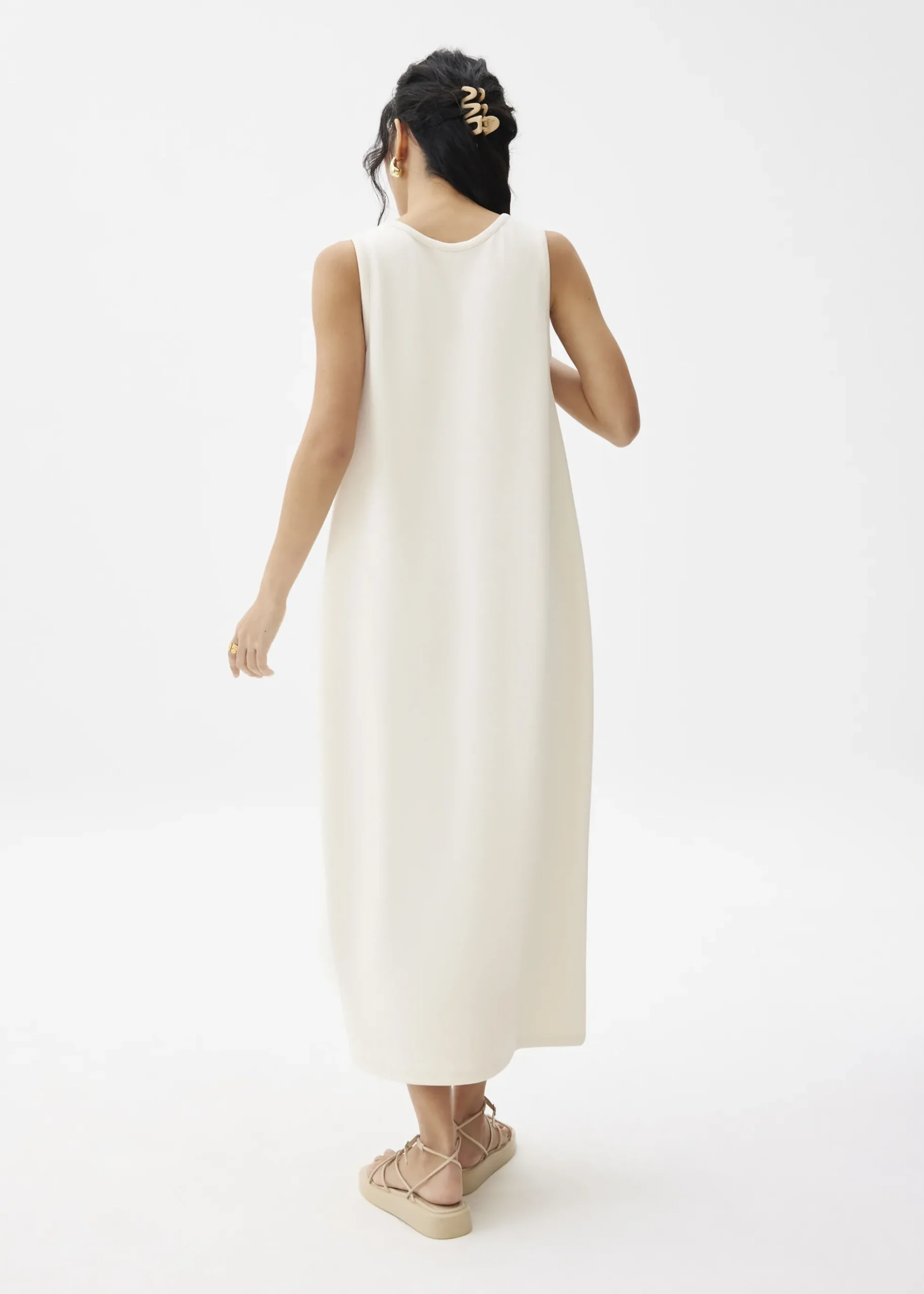 Reversible Neoprene Cocoon Midaxi Dress