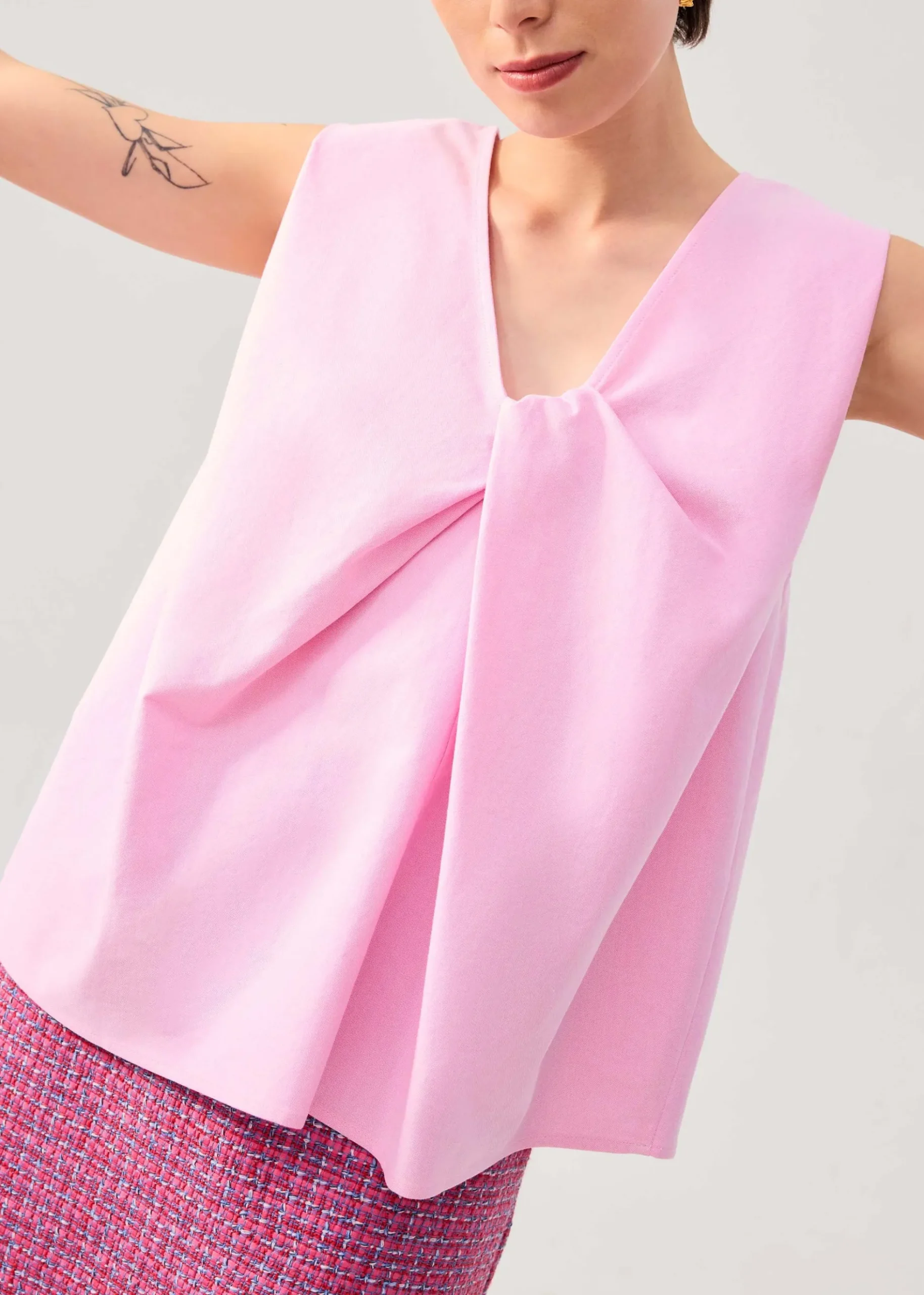 Reversible Relaxed Cotton Knot Shell Top