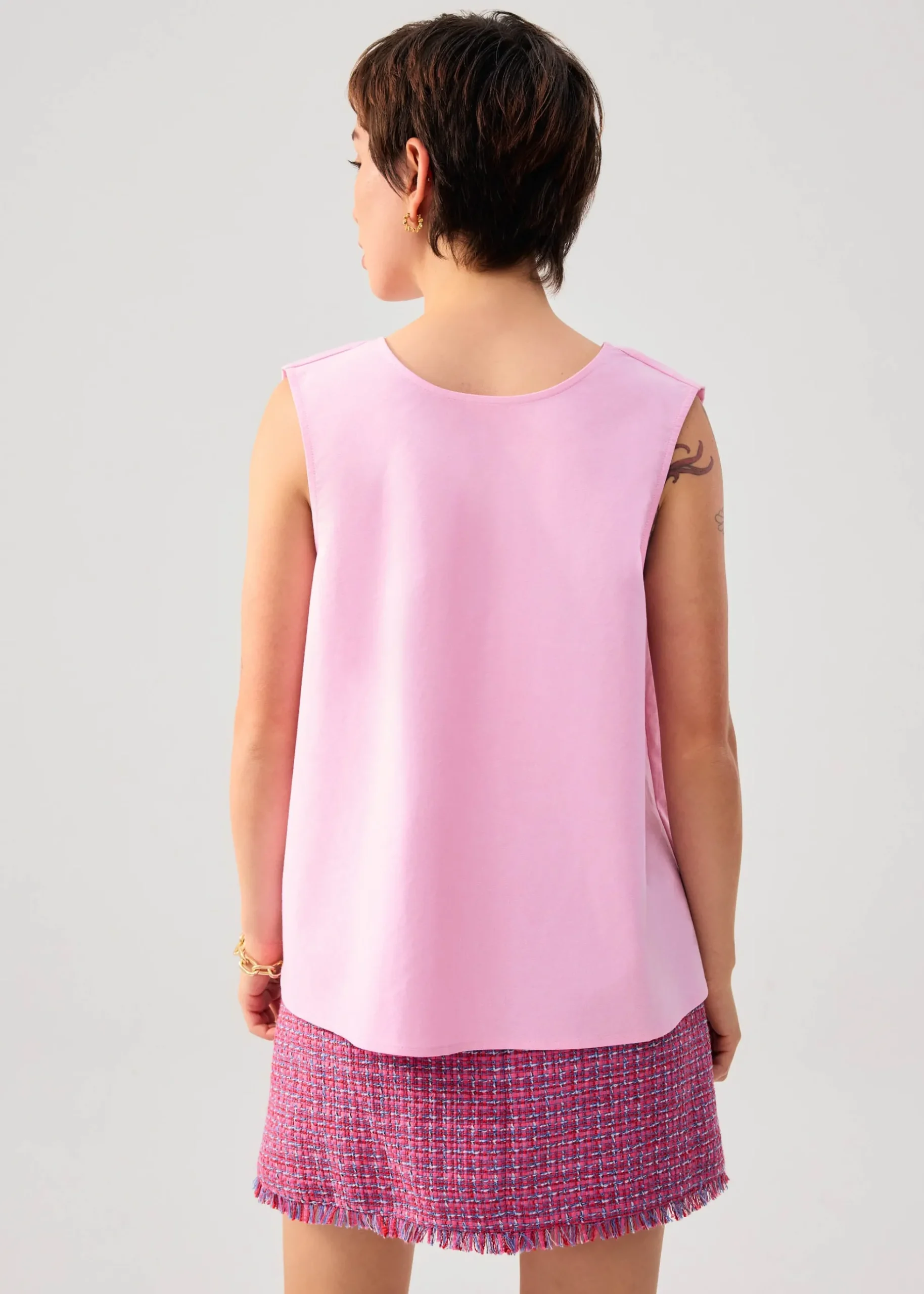 Reversible Relaxed Cotton Knot Shell Top