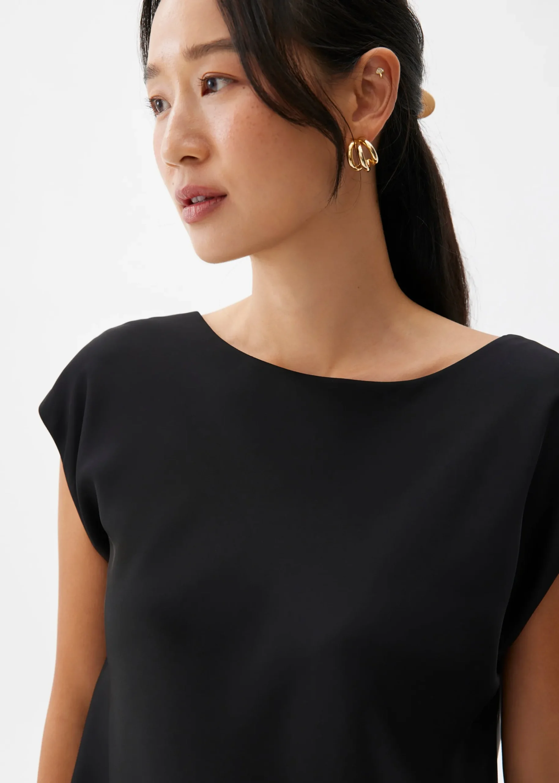 Reversible Satin Shell Top