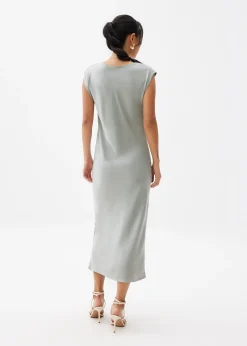 Reversible Satin Shift Midaxi Dress