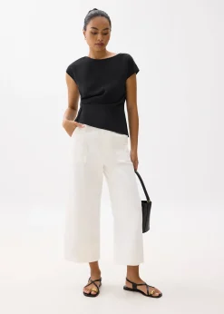 Rhea Boat Neck Drape Blouse